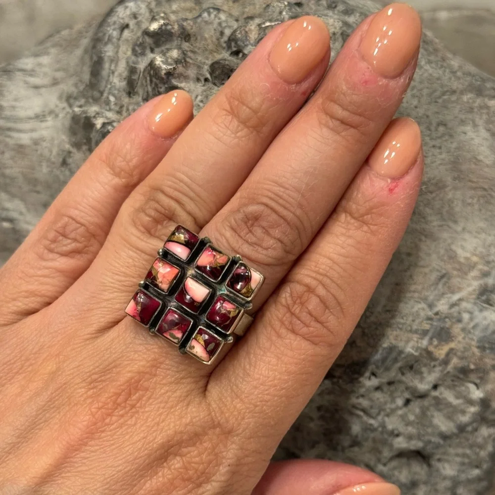 ROSE DHALIA STERLING RING - Picture 1 of 12